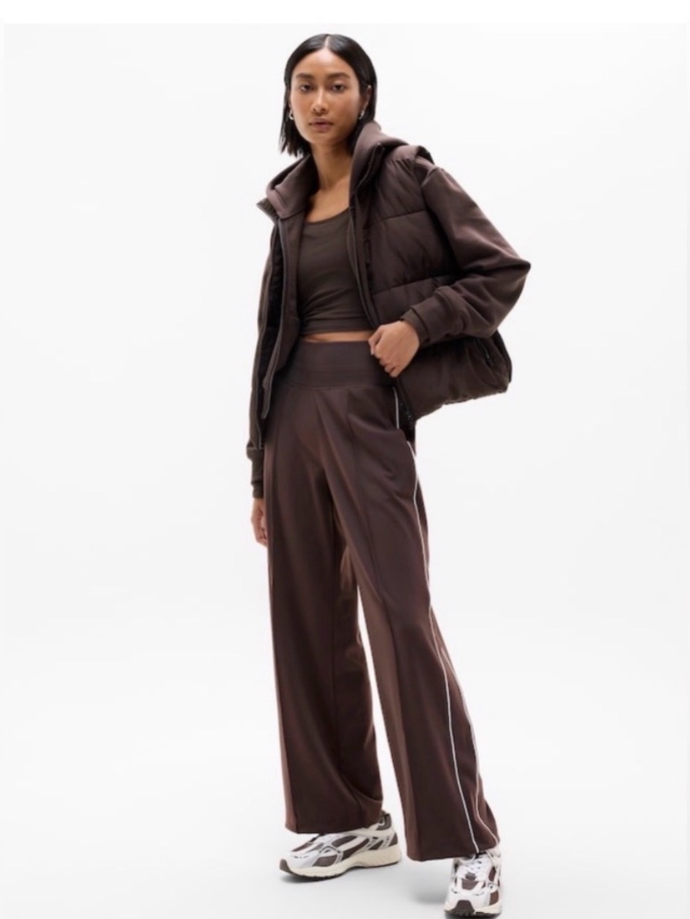 Athleta Venice Wide Leg Pants - Truffle